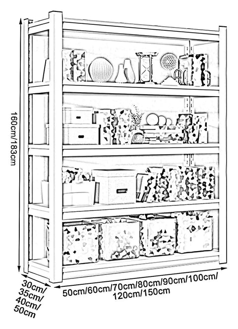 Heavy Duty 5 Tier Steel Shelving Unit With A Slick Boltless Setup And Flexible Shelf Configurations designed for various storage needs.