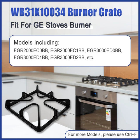 Gas Stove Burner Grate Replacement Set 8.5 By 8.5 Inches Cast Iron For GE Ranges Built To Last Durable Cast Iron Grate Pack Of 4