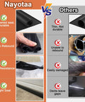 Comparison chart of heavy duty garage door bottom seal kit with 16.5ft EPDM rubber highlighting durability and tight seal features.