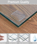 Ultra Soft Glass Table Top Bumpers Set of 20 No Slip Pads for Glass Tables, Transparent Non Adhesive Cushion on Wood Surface