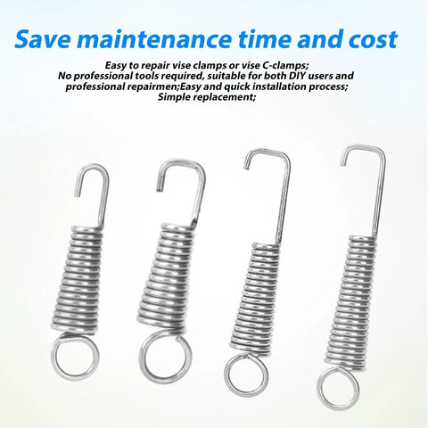 24 Piece Vise Grip Spring Clamp Replacement Springs Set For Pliers in carbon steel with four spring sizes shown