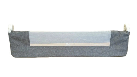 Deluxe Denim Bed Rail for Toddlers, Grey, 100 Cm Wide by 40 Cm High. Safe Bed Gate with removable cover and metal frame.