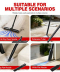 Auto Clean Dust Extractor With Dual Cyclone Pre Separation System attachments for wet, dry, long flat, wide flat nozzles