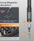 34 In 1 Magnetic Screwdriver Set With Ratcheting Handle, strong magnetic adsorption for secure bit holding.
