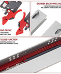 Frameless 20 Inch Soft Close Bottom Mount Drawer Slides Beefy Full Extension Ball Bearing Hidden Undermount Runners with locking device