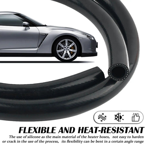 Rugged Five Foot Five Eighth Inch Silicone Car Heater Hose With Ten Clamps ID 16Mm OD 24Mm Coolant Hose near car