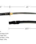 Lightweight Aluminum Wakizashi Iaito For Iaido Training 21 Inch Unsharpened Practice Blade With Fuller Groove Bamboo Tsuba Saya