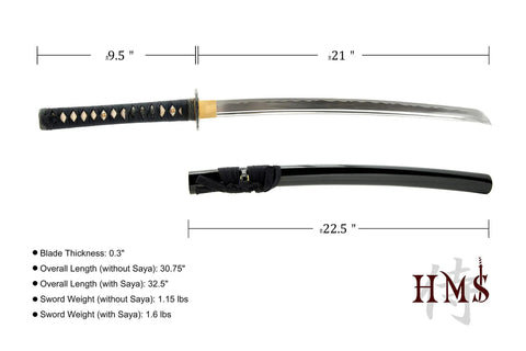 Lightweight Aluminum Wakizashi Iaito For Iaido Training 21 Inch Unsharpened Practice Blade With Fuller Groove Bamboo Tsuba Saya
