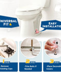 Installation steps for Pink Flamingo Toilet Bolt Covers Set With 2 Ceramic Flamingo Caps And 4 Universal Toilet Screw Cover Caps
