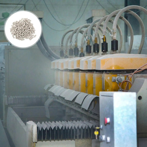 Cylinder Shaped Silicon Carbide Tumbling Media 440g Pro Grade Deburring And Self Loss Prevention For Industrial Finishing, Heavy Duty Vibratory Bowl Polisher For Ceramic Workpieces used in bowl machine