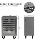 Hella Durable Lockable Tool Storage Cabinet With Heavy Steel Countertop And Quick Slide Drawers dimensions 20.6x13x30.5 inches