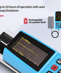 Portable Surface Roughness Tester With Ultra-High 0.001μm Resolution showing digital screen and connection port.