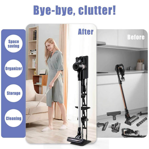 Universal Storage Stand For Dyson And Most Cordless Vacuums With A Heavy Duty Carbon Steel Base, Anti Tip Design, Easy Install
