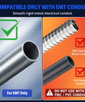 Built Tough 3/4 Inch Emt Set Screw Connector Heavy Gauge Zinc Die Cast for EMT conduit compatibility image.