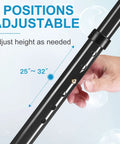 Universal Toilet Safety Rail With Adjustable Height And Width, 4 Non Slip Suction Cups, Heavy Duty Grab Bar You Can Count On, 350 Lbs Load Capacity, Includes Paper Towel Rack, For Elderly And Handicap, Black showing 7 position adjustability