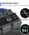 200W 3 Channel Fast Charging Hub For Air 3 And Air 3S Drone showing LED display and USB-C ports