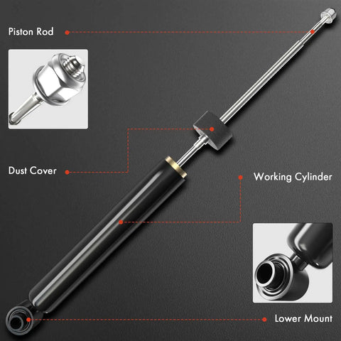 Front Steering Damper Stabilizer For Ford F 250 F 350 Super Duty 2005 2006 2007 4WD 4x4 Pickup components labeled