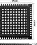Heavy Duty Stainless Steel Shower Drain Hair Catcher 4.9x4.9 inch matte black guard design with perforated holes.