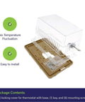 Locking Thermostat Cover for Home HVAC Clear Plastic Wall Mount with Key Lock Box for Temperature Control Prevent Tampering