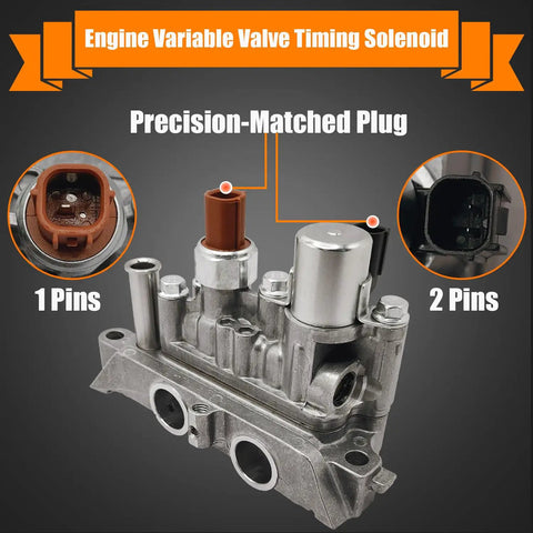 Vvt Solenoid Front Spool Valve Assembly For Honda 3.5L V6 Engines Fits Accord 2008 To 2012 Odyssey, precision-matched plug