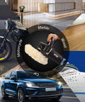 Eight Inch 100 Percent Natural Wool Buffing Pads Set Pro Grade With Hook And Loop Backing For Car Polishing And Cutting