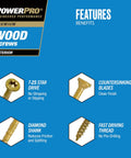 Features of Premium Exterior Wood Deck Screws Size 10 By 6 Inch Bronze Finish All Purpose Outdoor Deck Fasteners