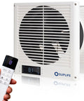 8 Inch Through Wall Room To Room Fan With Remote Reversible Airflow Boss Level Airflow Quietly Moves Air Between Rooms 320 CFM