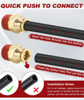 One Quarter Inch Push To Connect Brass Fittings Union Straight Joint DOT Approved Tube Outer Diameter To One Eighth Inch NPT Thread