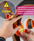 Applying self adhesive bike tire liners puncture proof shield to prevent flats on mountain MTB road gravel bikes.