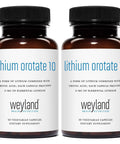 Lithium Orotate Supplement With 10mg Elemental Lithium Per Capsule, 60 Vegetarian Capsules Per Bottle, Pack Of 2 For Real Brain Support