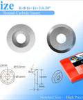 16mm Round Tungsten Carbide Inserts For Wood Turning Lathe Hollowing Tools Indexable Replacement With Screws 30 Degree Cutting Edge