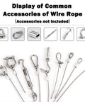 One Eighth Inch T316 Stainless Steel Wire Cable 600 Feet 7x7 Construction Aircraft Cable accessories display
