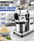 Heavy-Duty Commercial Cheese Grater And Shredder Machine With Nut Grinder Function on countertop