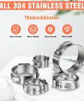 60 Piece 1 Inch PEX Crimp Rings And Cinch Clamps Set In 304 Stainless Steel Single Ear Hose Clamps on marble surface