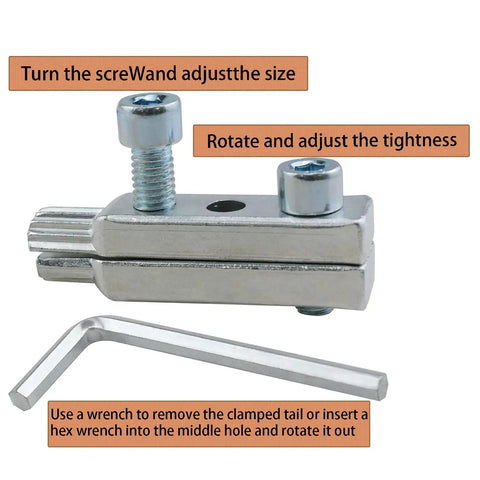 Heavy Duty Broken Pipe And Screw Extractor Tool Kit, Pro Grade Stainless Steel with adjustable components and hex wrench