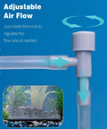Single Way Aquarium Air Control Valve for Three Sixteenth Inch ID Tubing Plastic Air Regulator demonstrating adjustable air flow