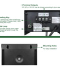 Back view of Low Voltage Landscape Lighting Transformer with Timer and Dusk to Dawn Sensor, showing 2 terminal outputs and mounting holes.