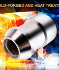 Slick Chrome Wheel Lock Nut Kit featuring M12x1.5 threads, showcasing a cold-forged chrome finish and heat treatment.