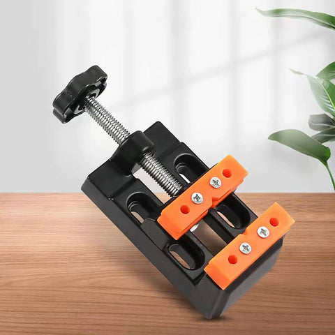 Mini Bench Clamp Vise for Jewelry and Watch Repair flat table mount with adjustable jaws, lightweight aluminum alloy, compact size