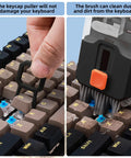 All In One Keyboard Cleaner And Laptop Cleaning Kit with keycap puller and brush used on gaming keyboard