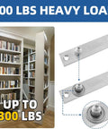 Heavy Duty Pivot Hinge For Secret Doors And Hidden Bookcase Doors, 304 Stainless Steel Hidden Door Hinge Set with 300 Lb Capacity