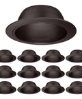 12-Pack 6 Inch Recessed Light Trim With Detachable Ring And Step Baffle In Oil Rubbed Bronze Full Metal Build For Halo Juno