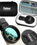 Clip On CPL Polarizer Filter For Smartphones With Pro Grade Optical Glass And Double Sided Coating For iPhone And Android in carry case.