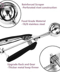 Go To 2 Tbsp Cookie Scoop Ice Cream Scooper With Trigger Release 18 8 Stainless Steel Dough Scoop featuring non-slip grip and details