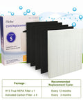 Replacement Filter S For Winix C545 Air Purifier, H13 Grade Main Filter Plus Activated Carbon, 4-Pack, detail of package contents