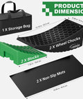 Bulletproof 2 Pack Rv Leveling Blocks With Triple Grip Non Slip Base Heavy Duty Polypropylene Camper Stabilizer Pads with storage bag.
