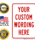 Badass Custom Metal Wall Sign For Office Business Airbnb Delivery Decor 10x7 Inch Rust Free Aluminum Plaque with custom wording