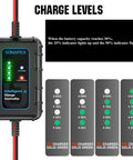 10 Amp 12 Volt PWM Solar Charge Controller With LED Display IP67 Waterproof showing charge levels and indicators
