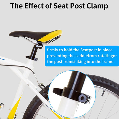 Aluminum Alloy Quick Release Bike Seat Clamp 34.9mm attached to a bike, showing its bombproof grip and smooth adjustments.