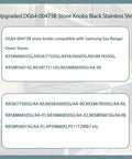 Compatibility list for DG64 00473B Stove Knobs Black Replacement Set For Gas Range And Cooktop